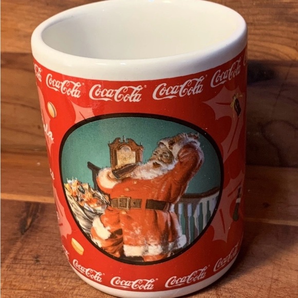 Vintage 1998 Coca Cola Christmas Cookie Plate & Tumbler - Enesco - Picture 6 of 9